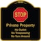 Signmission Designer Series-Private Property No Outlet No Trespassing Or Turn Around With, 18" H, BG-1818-9917 A-DES-BG-1818-9917 - alternate 1